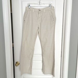 Seven For All Mankind Khaki Cottom Bootcut T6025487U Flat Front Pocket Pants